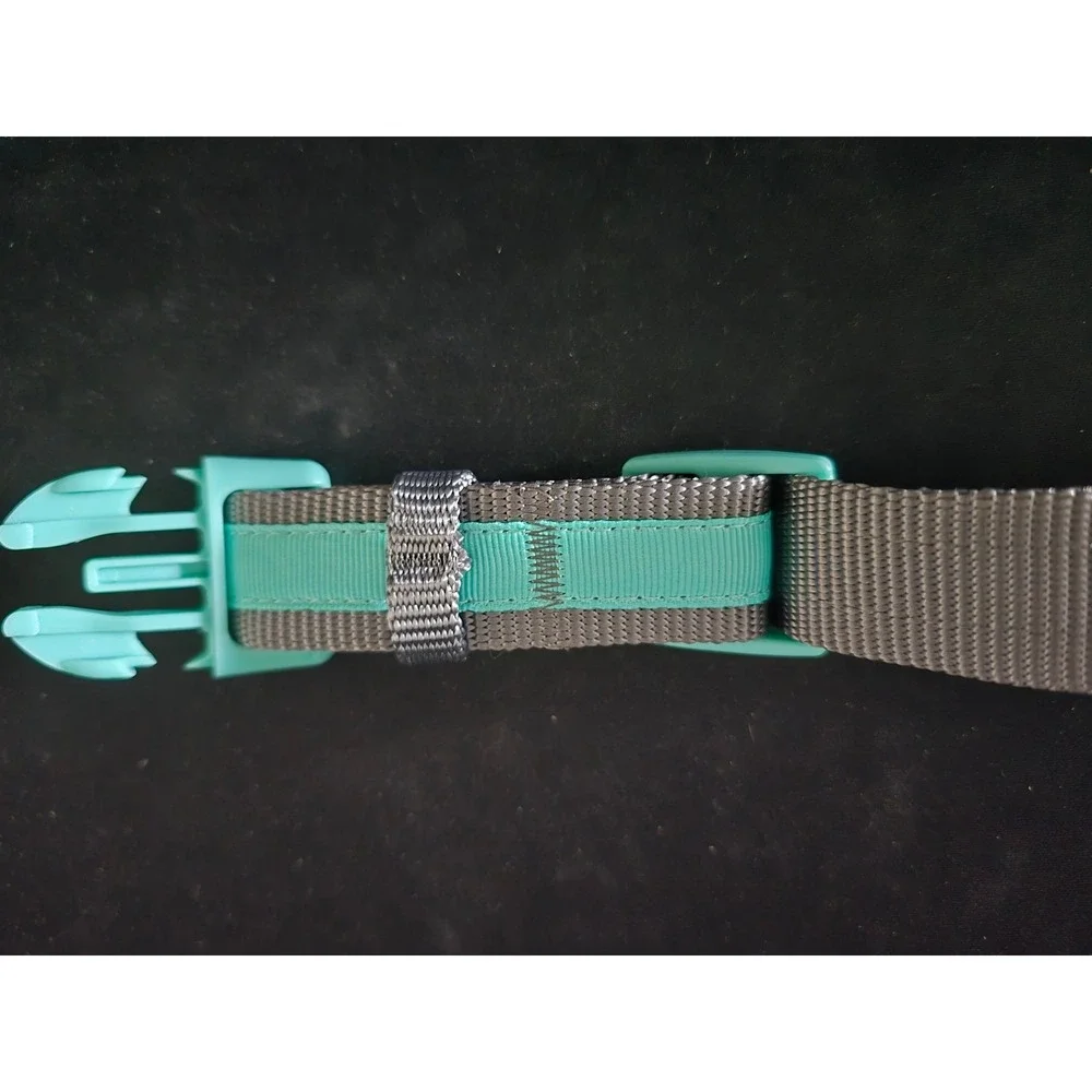 Martha Stewart‎ Gray & Mint Adjustable Nylon Large Dog Collar Size 20 (18-26in)